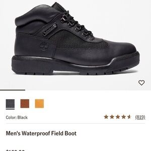 Timberland Men's Black Leather Boots